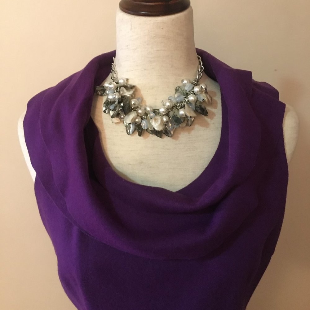 Roni Deep Purple Wool Dress - Picture 5 of 13